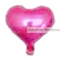 Globo Metaliz Corazón liso rosa 45cm