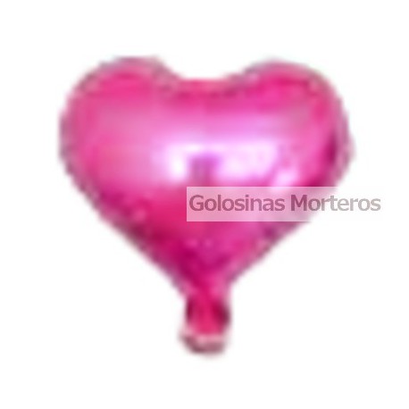 Globo Metaliz corazón liso rosa 23cm