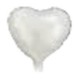 Globo Metaliz corazón blanco 23cm