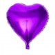 Globo Metaliz corazón violeta 23cm