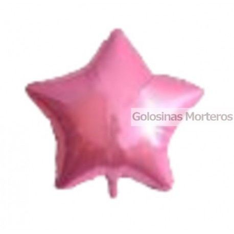 Globo Metaliz estrella lisa rosa 23cm