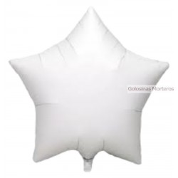 Globo Metaliz estrella blanco 23cm