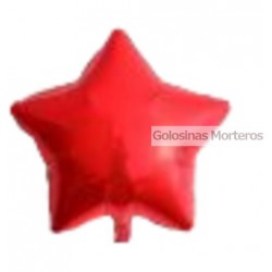 Globo Metaliz estrella rojo 23cm