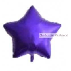 Globo Metaliz estrella violeta 23cm