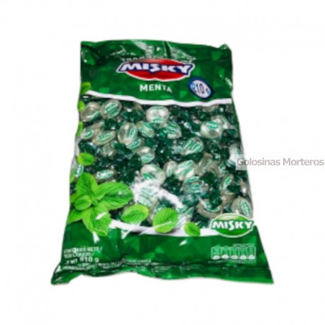 Caram duro Misky transp menta 810Gr (180u)